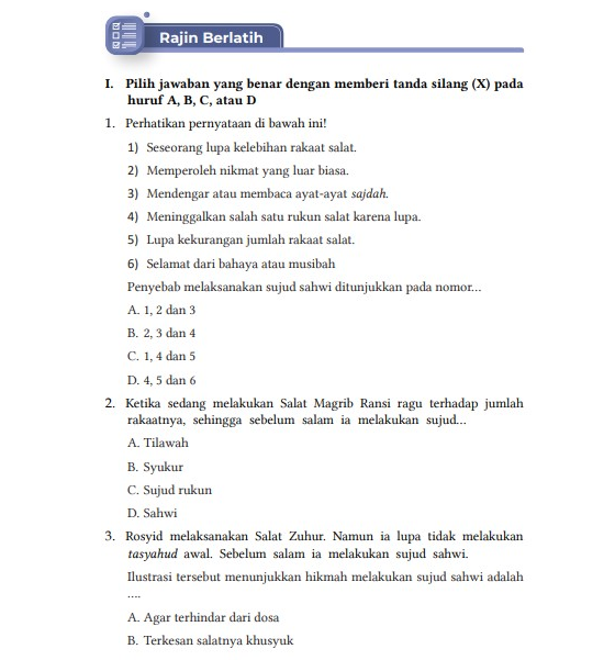 Kunci Jawaban Bab 4  Buku Siswa Kelas 7 Pendidikan Agama Islam Kurikulum Merdeka Halaman 91