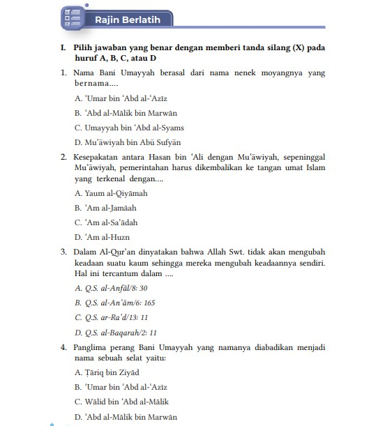 Kunci Jawaban Bab 5  Buku Siswa Kelas 7 Pendidikan Agama Islam Kurikulum Merdeka Halaman 118