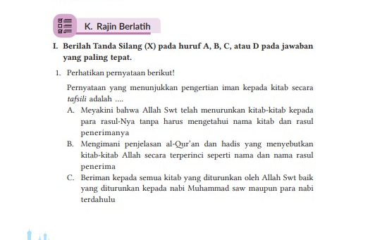 Kunci Jawaban Bab 2  Buku Siswa Kelas 8 Pendidikan Agama Islam Kurikulum Merdeka Halaman 50