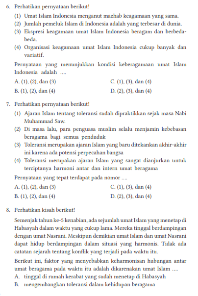 Kunci Jawaban Bab 8  Buku Siswa Kelas 8 Pendidikan Agama Islam Kurikulum Merdeka Halaman 214