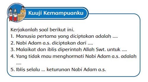 Kunci Jawaban Bab 10  Buku Siswa Kelas 1 Pendidikan Agama Islam Kurikulum Merdeka Halaman 172
