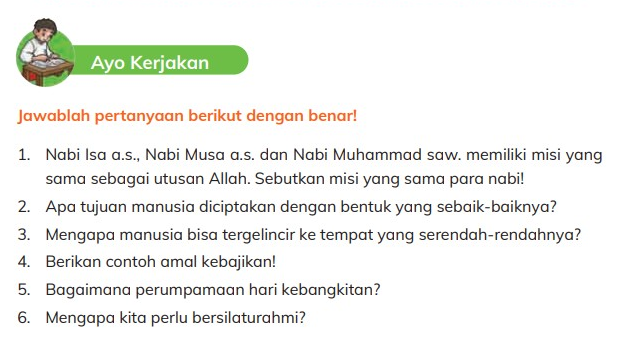 Kunci Jawaban Bab 6 Topik E Buku Siswa Kelas 4 Pendidikan Agama Islam Kurikulum Merdeka Halaman 116