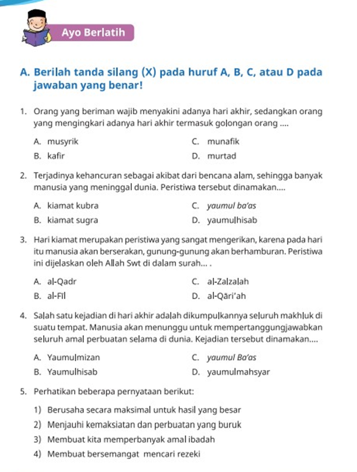 Kunci Jawaban Bab 7 Buku Siswa Kelas 5 Pendidikan Agama Islam Kurikulum Merdeka Halaman 180
