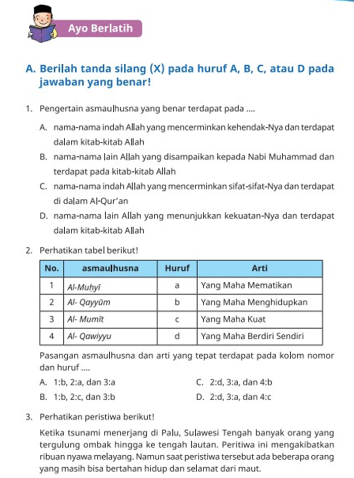 Kunci Jawaban Bab 2 Buku Siswa Kelas 5 Pendidikan Agama Islam Kurikulum Merdeka Halaman 51 bagian A