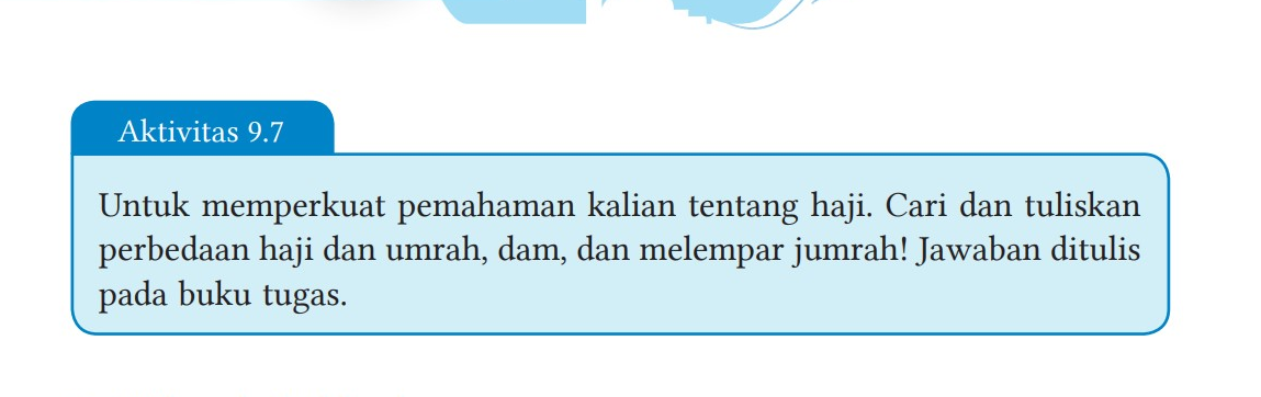 Kunci Jawaban Bab 9  Buku Siswa Kelas 7 Pendidikan Agama Islam Kurikulum Merdeka Halaman 212
