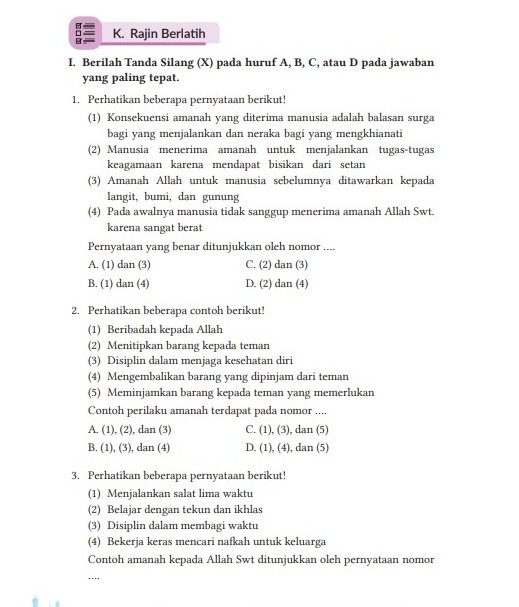 Kunci Jawaban Bab 3  Buku Siswa Kelas 8 Pendidikan Agama Islam Kurikulum Merdeka Halaman 76
