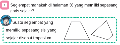 Kunci Jawaban Matematika Kelas 4 SD Vol. 1 Halaman 69 Kurikulum Merdeka : Trapesium