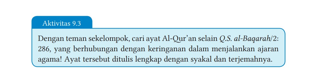 Kunci Jawaban Bab 9  Buku Siswa Kelas 7 Pendidikan Agama Islam Kurikulum Merdeka Halaman 192