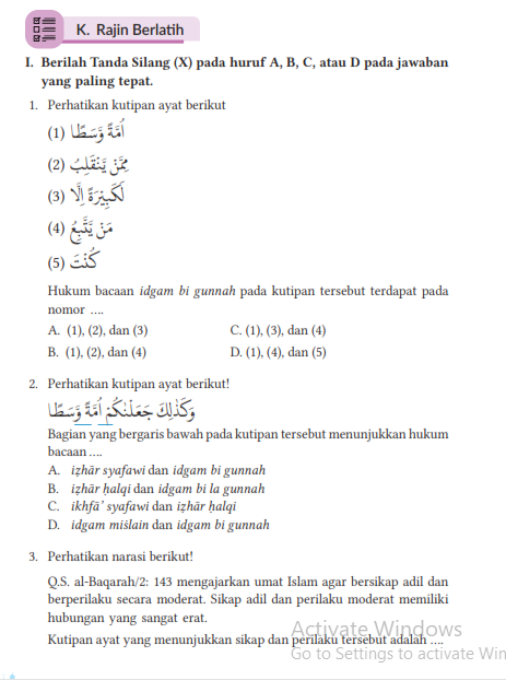 Kunci Jawaban Bab 6  Buku Siswa Kelas 8 Pendidikan Agama Islam Kurikulum Merdeka Halaman 158