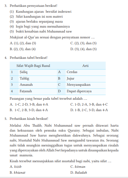 Kunci Jawaban Bab 7  Buku Siswa Kelas 8 Pendidikan Agama Islam Kurikulum Merdeka Halaman 187