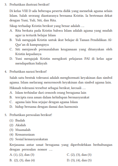 Kunci Jawaban Bab 8  Buku Siswa Kelas 8 Pendidikan Agama Islam Kurikulum Merdeka Halaman 213