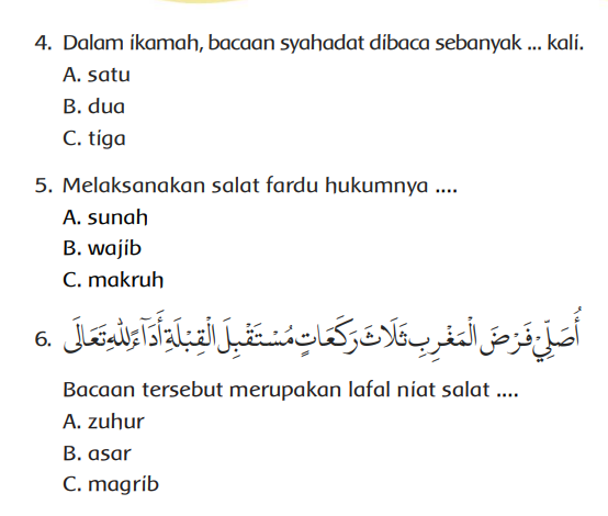 Kunci Jawaban Bab 4  Buku Siswa Kelas 2 Pendidikan Agama Islam Kurikulum Merdeka Halaman 115