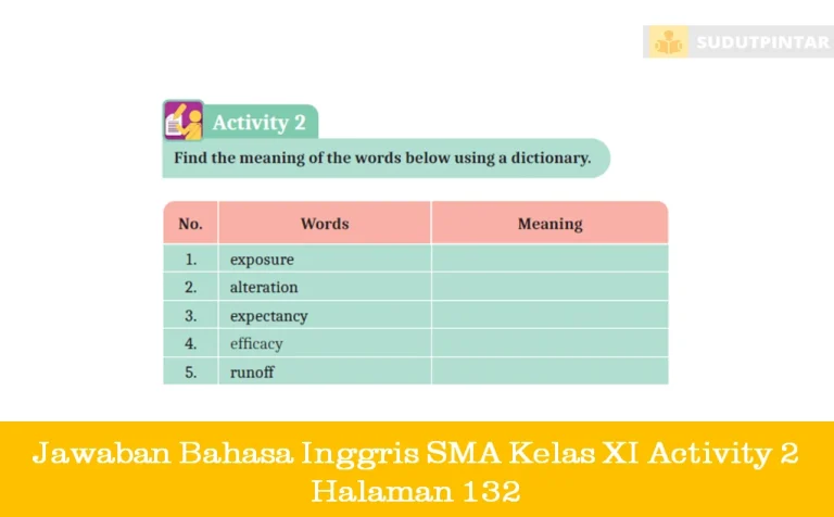 Jawaban Bahasa Inggris SMA Kelas XI Activity 2 Halaman 132